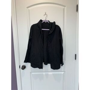 Standard James Perse Open Front Raw Hem Hooded Open Front Cardigan Size Small